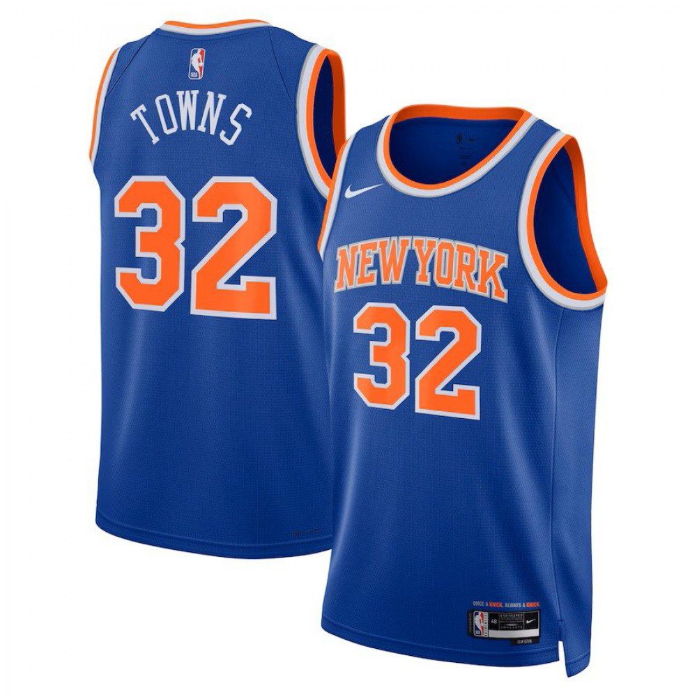Karl-Anthony Towns New York Knicks Unisex 2023/24 Swingman Jersey - Blue - City Edition-Pro Kit Vault | Brand New 26/27 Sports Jerseys